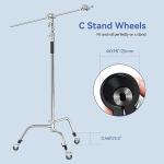 wheels for C Stand  25mm: Heavy Duty C Stand with Boom Arm Wheel Base
