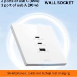 USB Outlets, 45w /65w Wall Outlet with 6 USB Ports, Dual USB C Ports Outlets, for fast charging wall sockets