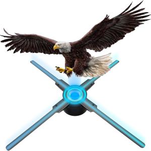 3D Hologram Fan 42cm ,Holographic Fan with WiFi and Bluetooth,624 Highlight LEDs and 2000 cd/m² Brightness,1500 Free 3D Video,3D Holographic Projector for Store Display,Events,Trade Show