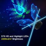 3D Hologram Fan 42cm ,Holographic Fan with WiFi and Bluetooth,624 Highlight LEDs and 2000 cd/m² Brightness,1500 Free 3D Video,3D Holographic Projector for Store Display,Events,Trade Show