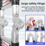 Portable extandable ladder , double position , two people at once from 3.4/5/6.6/8.2/12 meters (ngazi za kukunjika)