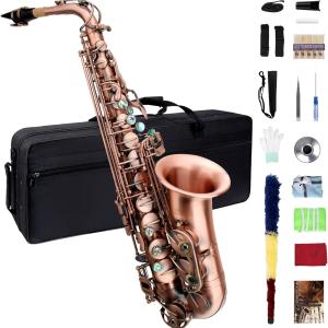 Eb Alto Saxophone - Beginner & Professional, Student & Adult, Antique Red Saxophone in Tanzania