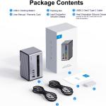 Hagibis USB C Docking Station Dual Monitor, LED Strip Light USB-C Hub Type-C Adapter with HDMI, M.2 SSD Enclosure, 100W Power Delivery, USB 3.1, Ethernet, SD/TF for MacBook Air Pro, Laptop (U100 Pro)