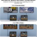 Hagibis USB C Docking Station Dual Monitor, LED Strip Light USB-C Hub Type-C Adapter with HDMI, M.2 SSD Enclosure, 100W Power Delivery, USB 3.1, Ethernet, SD/TF for MacBook Air Pro, Laptop (U100 Pro)