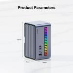 Hagibis USB C Docking Station Dual Monitor, LED Strip Light USB-C Hub Type-C Adapter with HDMI, M.2 SSD Enclosure, 100W Power Delivery, USB 3.1, Ethernet, SD/TF for MacBook Air Pro, Laptop (U100 Pro)