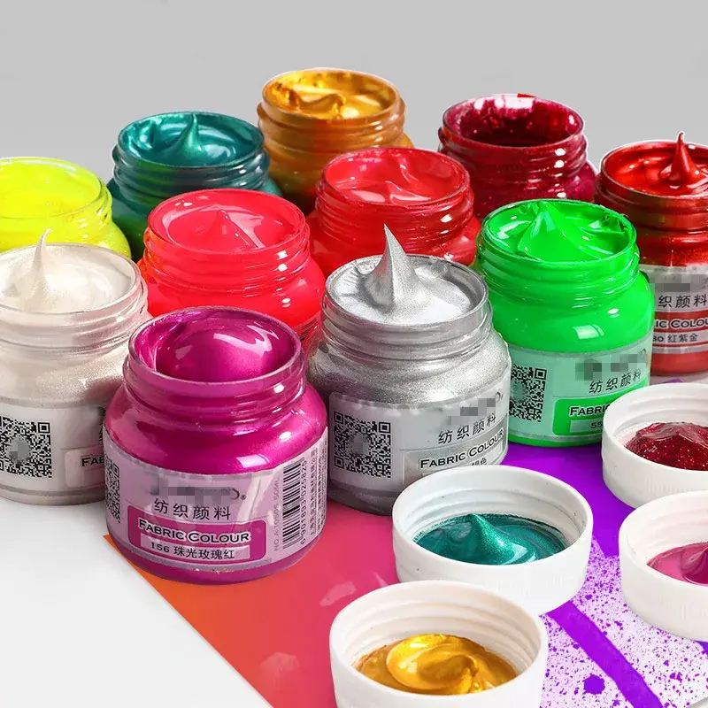 50ml Colorful Plastisol Fabric Screen Printing Ink Paste Paint for Silk