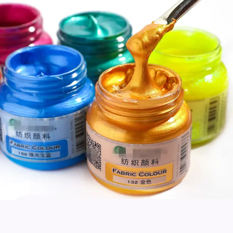 50ml Colorful Plastisol Fabric Screen Printing Ink Paste Paint for Silk