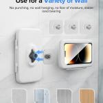 shower phone holder bathroom phone wall holder for smartphone cover box water proof rotatable