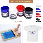 Screen Printing Kit with 4 Color Screen Printing Ink, 2 Size Screen Printing Frame and Squeegees for Screen Printing
