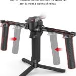 SMALLRIG Dual Handle Handgrip for DJI RS 4 /RS 4 Pro/RS 3 / RS 3 Pro/RS 2 / RSC 2 Gimbal, Gimbal Handle Grip with NATO Rails, Cold Shoe, 1/4"-20 & 3/8"-16 Threaded Holes
