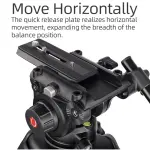 XILETU XV193B 1.8M Professional Heavy Duty Stable Aluminum Non-slip Video Tripod with Fluid Head for Camcorder DSLR Camera DV